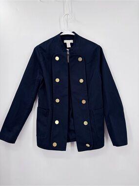 H&M Black Cotton Jacket with Subtle Sheen